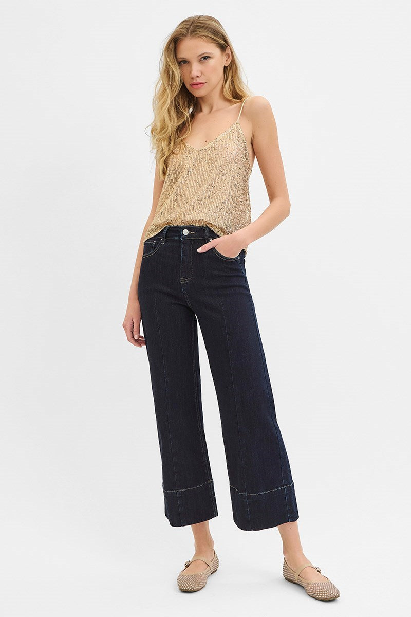 Risen High Rise, Crop, Tummy Control Jeans