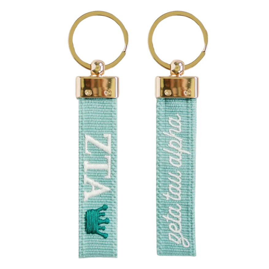 Sorority Embroidered Keychain