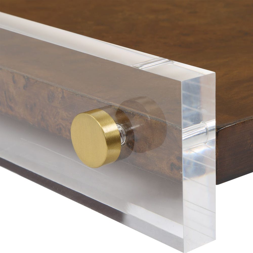 Apparition Burl Wood + Acrylic Tray