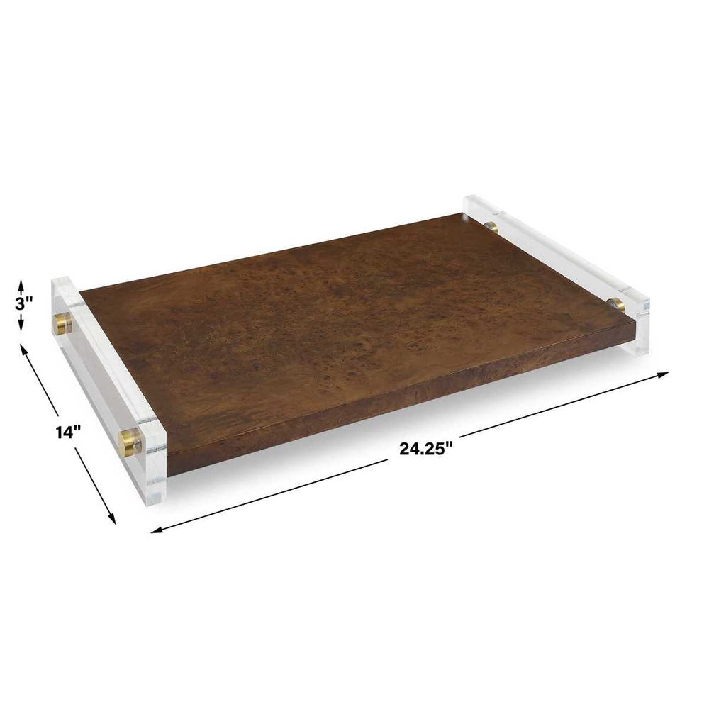 Apparition Burl Wood + Acrylic Tray