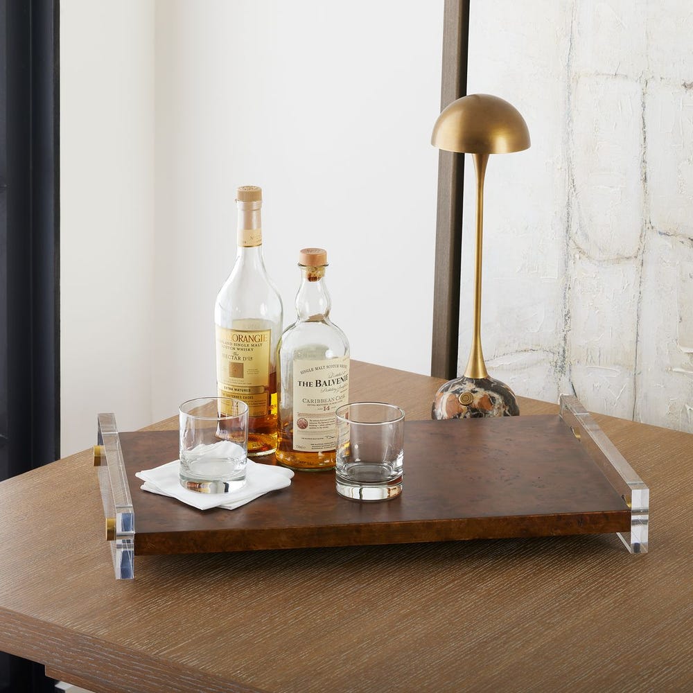 Apparition Burl Wood + Acrylic Tray