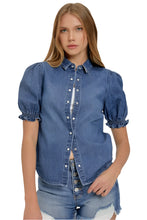 Load image into Gallery viewer, Risen Puff Sleeve Denim Shirt
