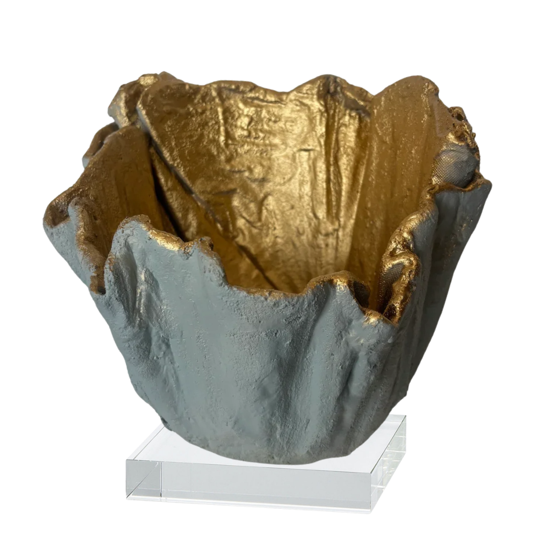 The Ruffle Cement Ice Bucket