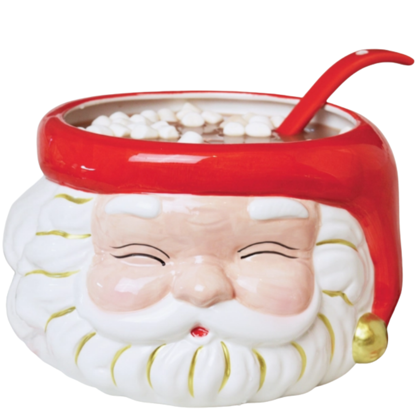Santa Punch Bowl in Red