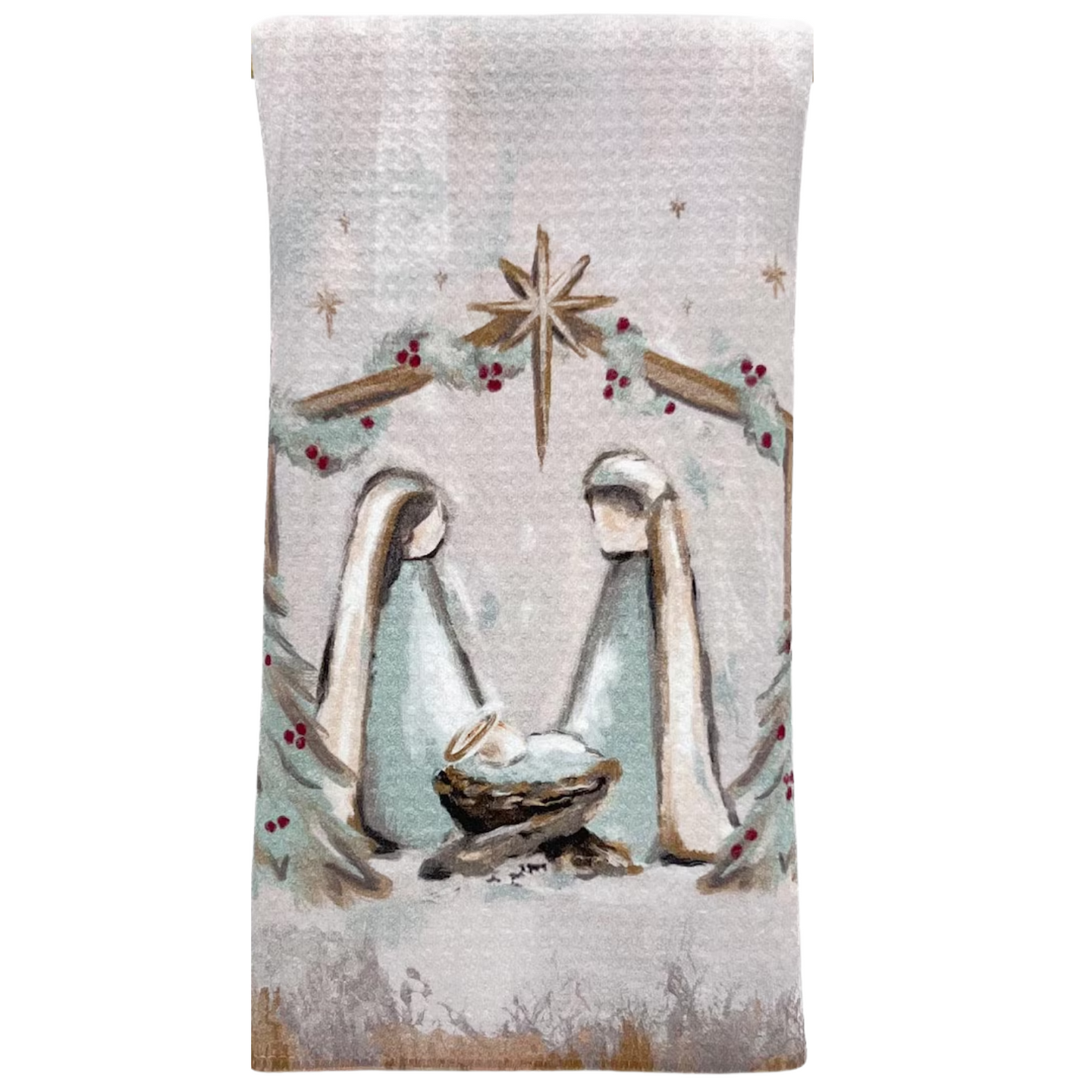 Christmas Manger Tea Towel
