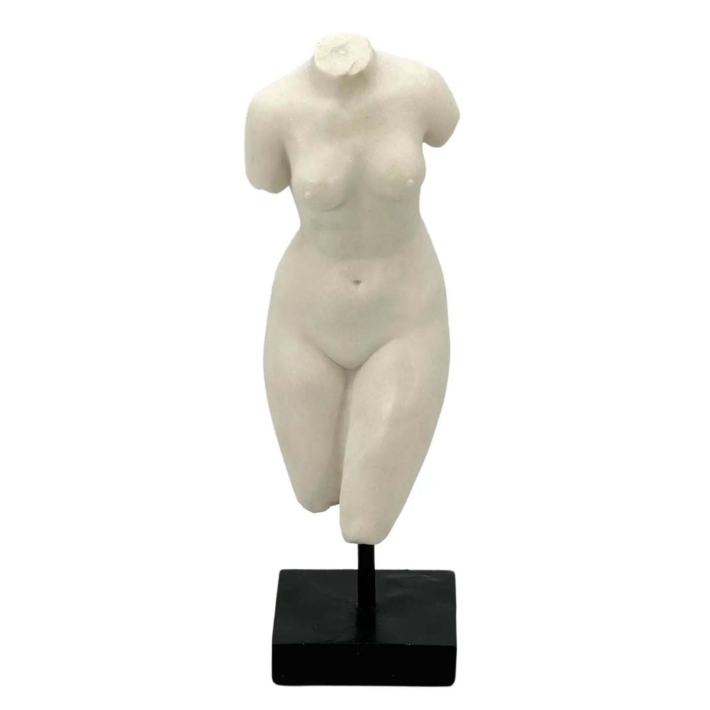 Greek Roman Torso Bust tabletop sculpture 15"