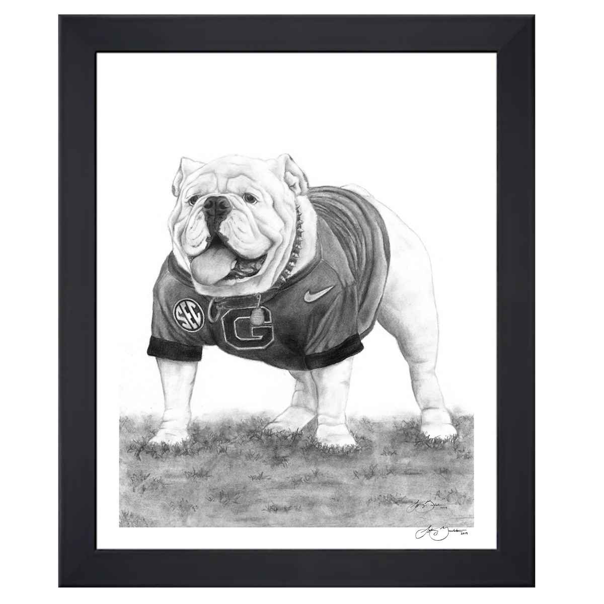 Framed Bulldog Print
