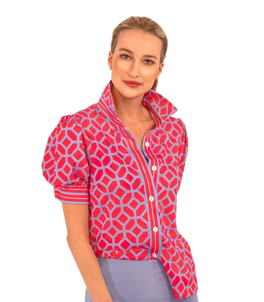 Pink Trellis Gretchen Scott Puff Sleeve Top