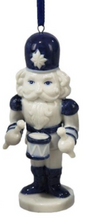 Load image into Gallery viewer, Porcelain Delft Blue Nutcracker Ornament
