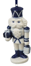 Load image into Gallery viewer, Porcelain Delft Blue Nutcracker Ornament
