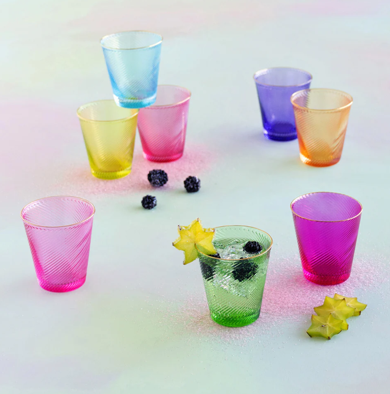 Glitterville Swirl Glasses