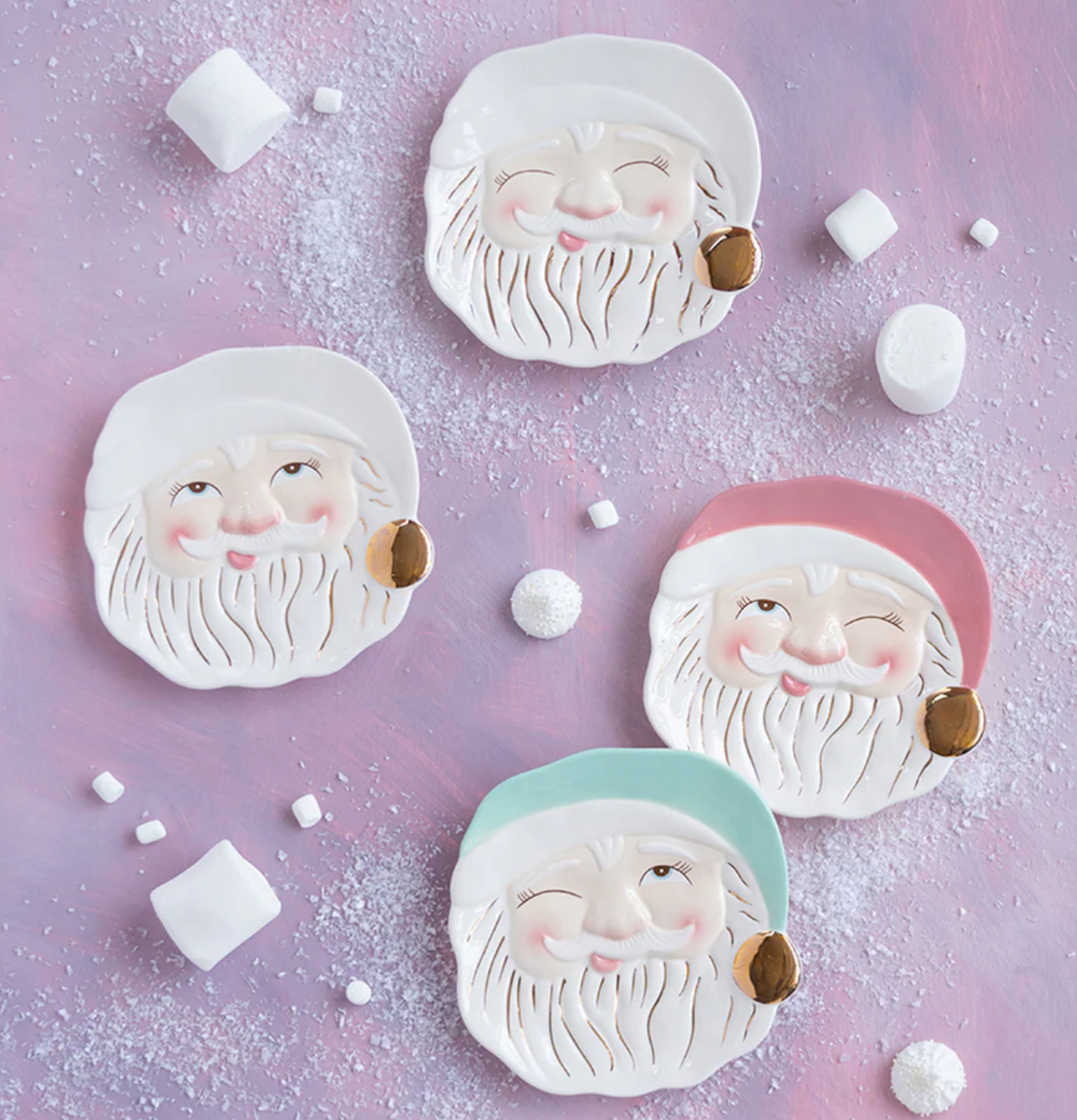 Glitterville Papa Noel Plate