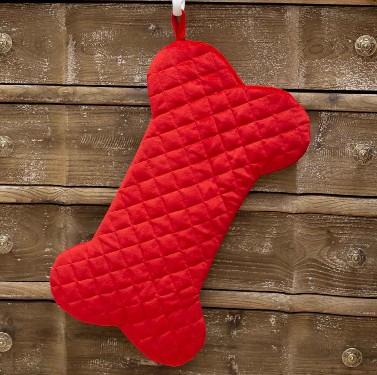 Quilted Dog Bone Stocking