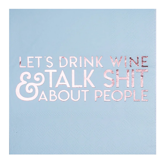 Let's Drink Wine Cocktail Napkins