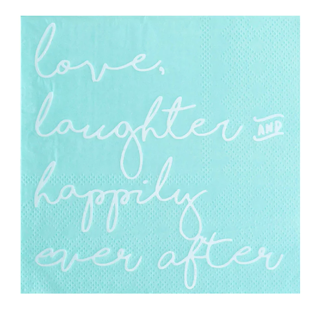 Love Laughter & Happily Ever After Cocktail Napkins