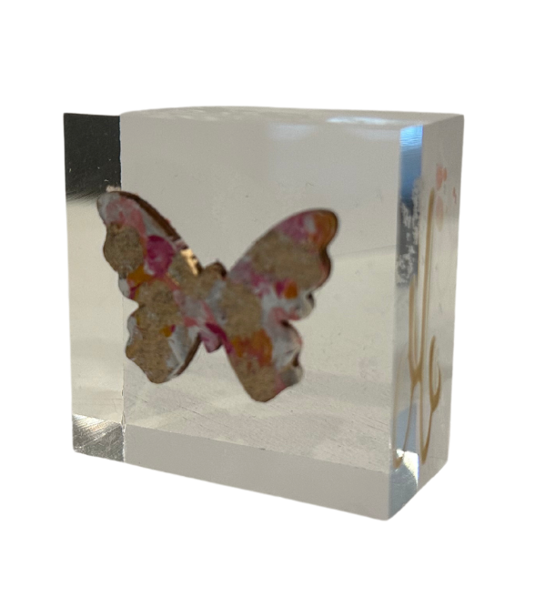 Butterfly Lucite Block