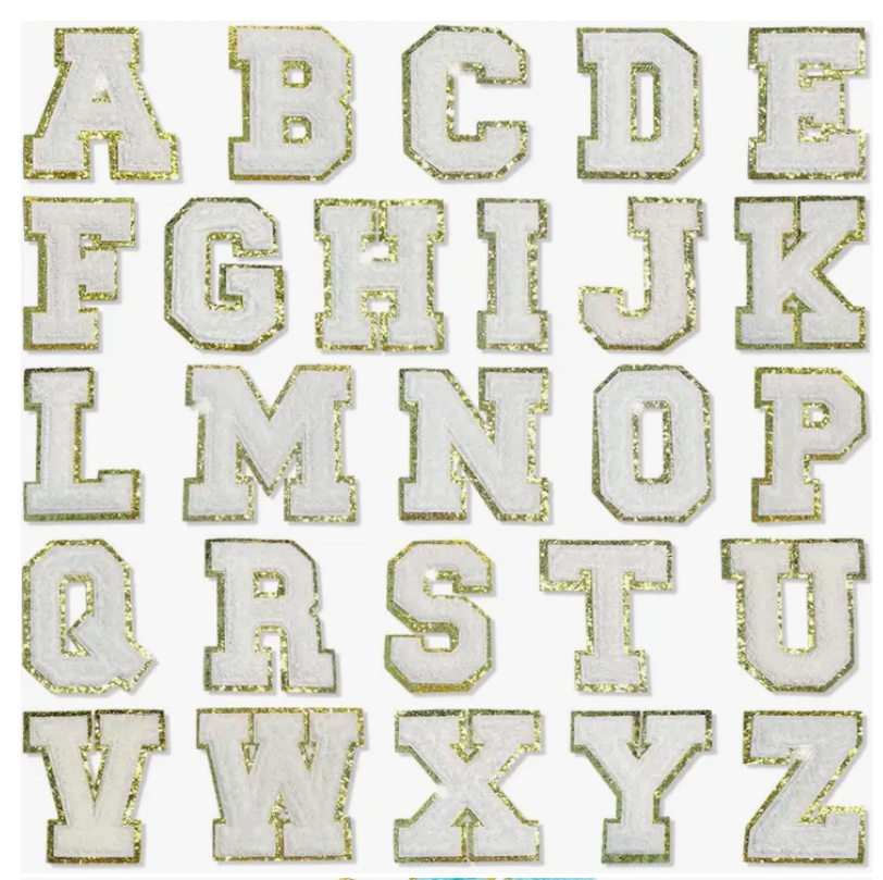 Letter Patches: White