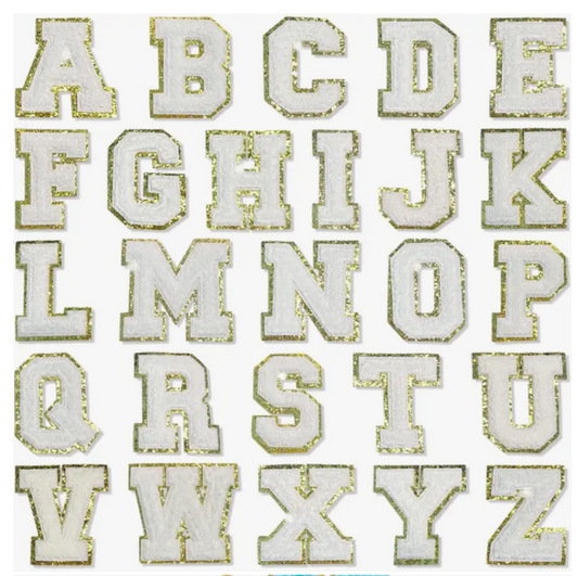 Letter Patches: White