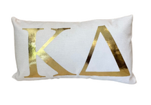 Load image into Gallery viewer, Sorority Gold Foil Letter Pillow
