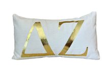 Load image into Gallery viewer, Sorority Gold Foil Letter Pillow
