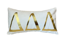 Load image into Gallery viewer, Sorority Gold Foil Letter Pillow
