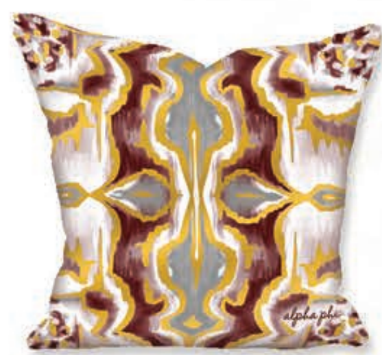 Sorority Gold Foil Kaleidoscope Pillow