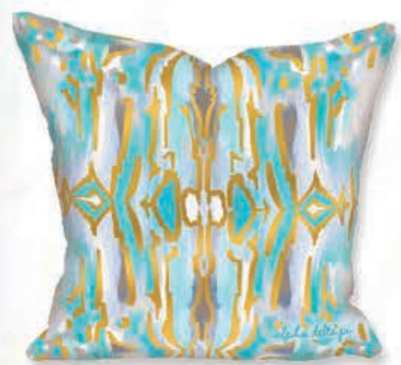 Sorority Gold Foil Kaleidoscope Pillow