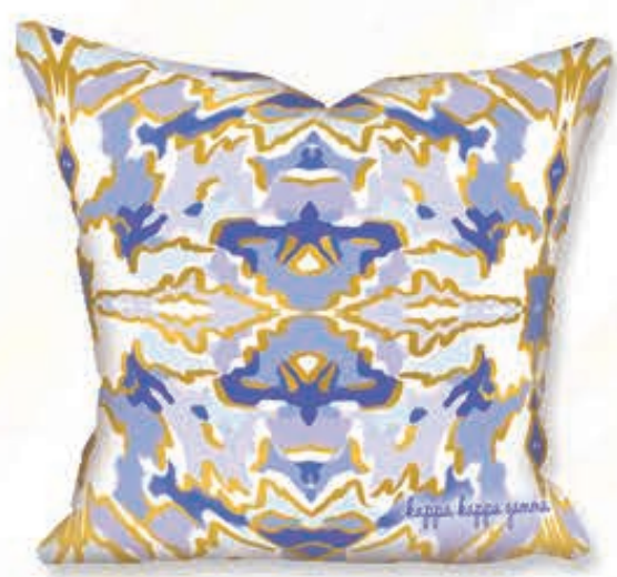 Sorority Gold Foil Kaleidoscope Pillow