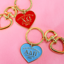 Load image into Gallery viewer, &#39;Return To&#39; Sorority Heart Key Ring
