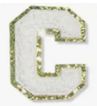 Letter Patches: White