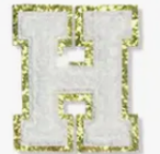 Letter Patches: White