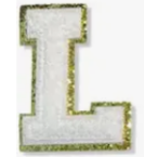 Letter Patches: White