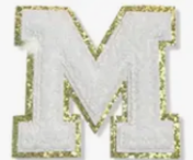 Letter Patches: White