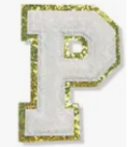 Letter Patches: White