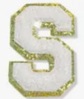 Letter Patches: White