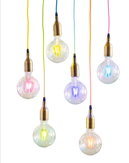 Glitterville Color Filament Ball Bulb