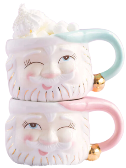 Glitterville Papa Noel Mugs
