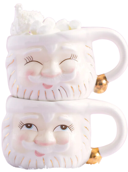 Glitterville Papa Noel Mugs