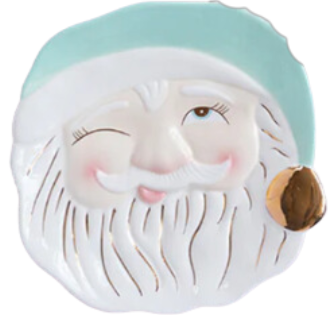 Glitterville Papa Noel Plate