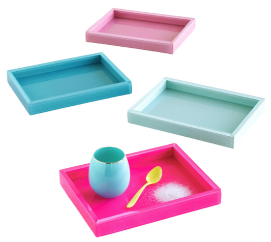 Glitterville Neon Glass Tray