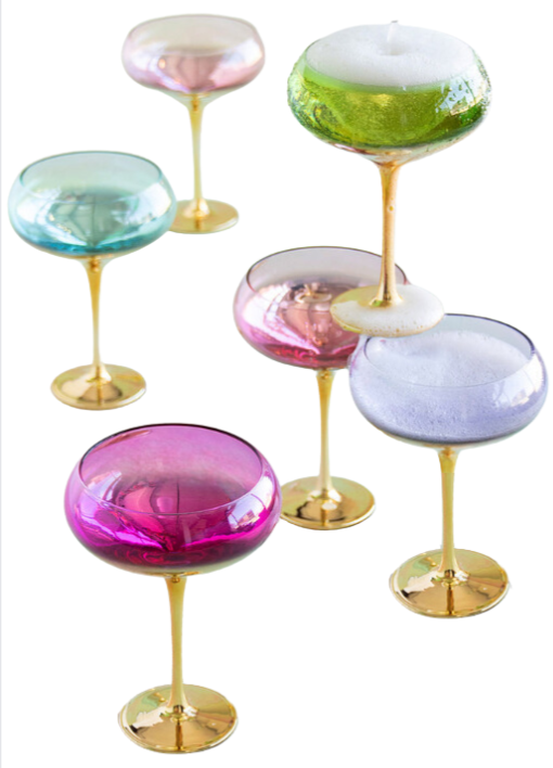 Glitterville Gilded Champagne Coupe