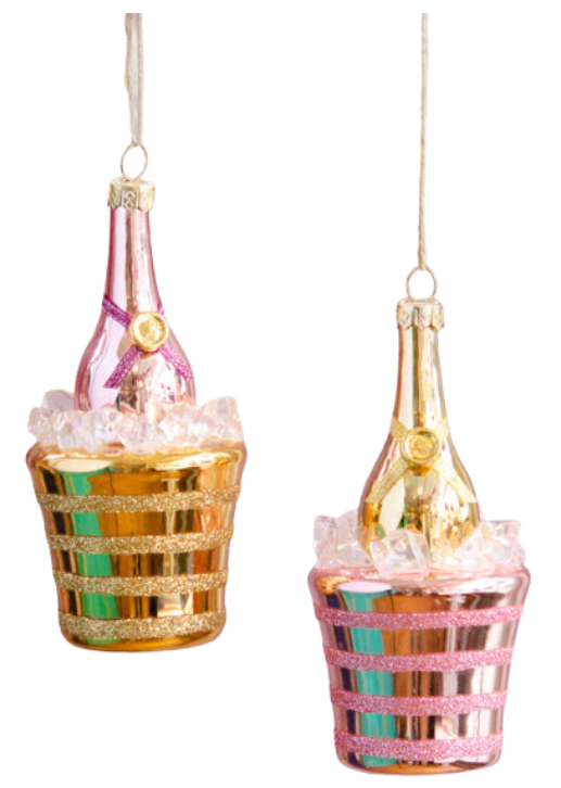 Glitterville Champagne Bucket Ornament