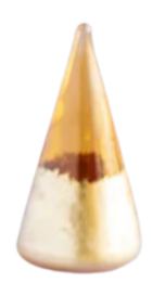 Glitterville Rainbow Gold Leaf Cone Tree