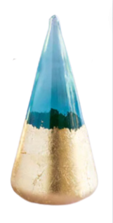 Glitterville Rainbow Gold Leaf Cone Tree