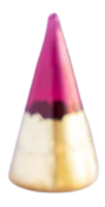 Glitterville Rainbow Gold Leaf Cone Tree