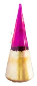 Glitterville Rainbow Gold Leaf Cone Tree