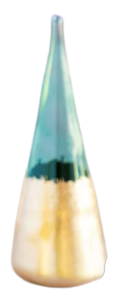 Glitterville Rainbow Gold Leaf Cone Tree