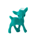 3" Flocked Deer Ornament