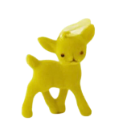 3" Flocked Deer Ornament