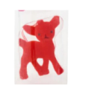 3" Flocked Deer Ornament